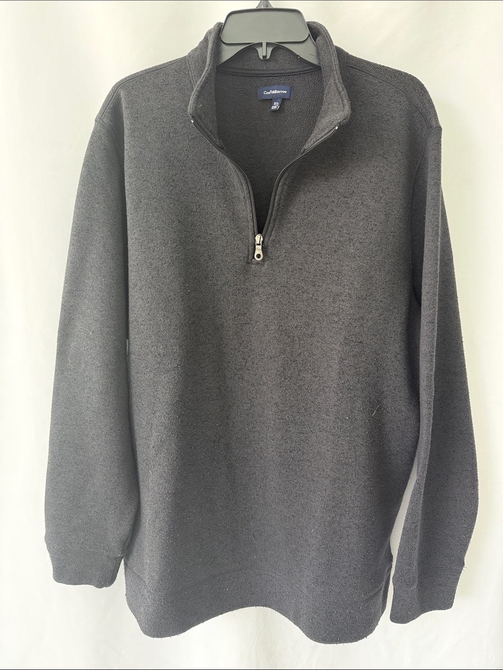 Croft & Barrow Men's Charcoal Black  Half-Zip Sweater